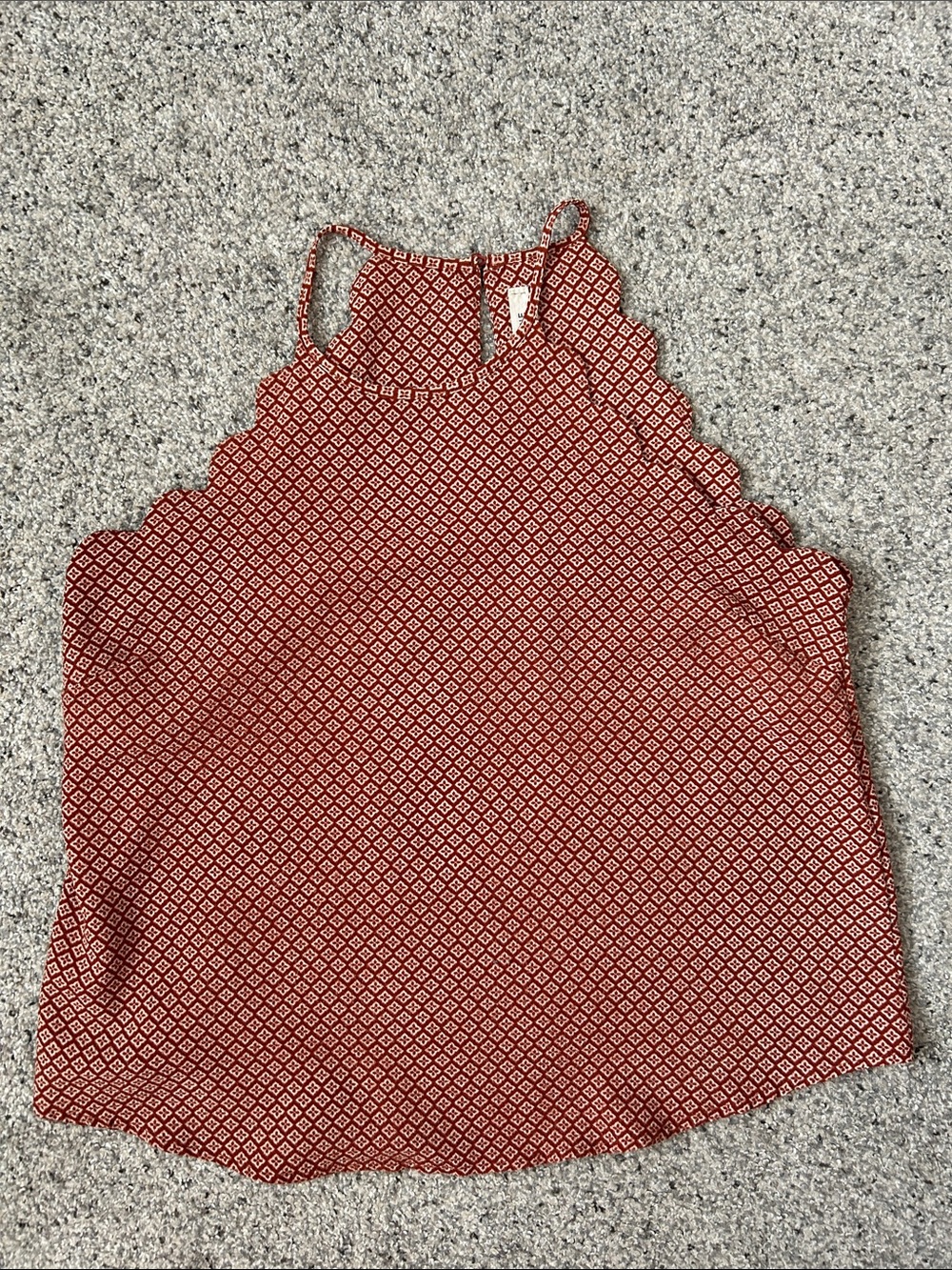 mine Red Geometric Halter Camisole